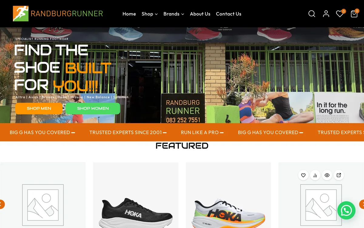 Randburg Runner online store — running shoe deals and catalogue